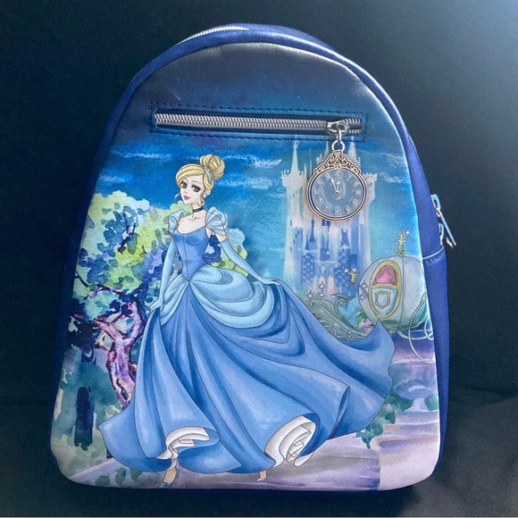 Loungefly Handbags - Cinderella Anime Style Mini Backpack 💙🩵